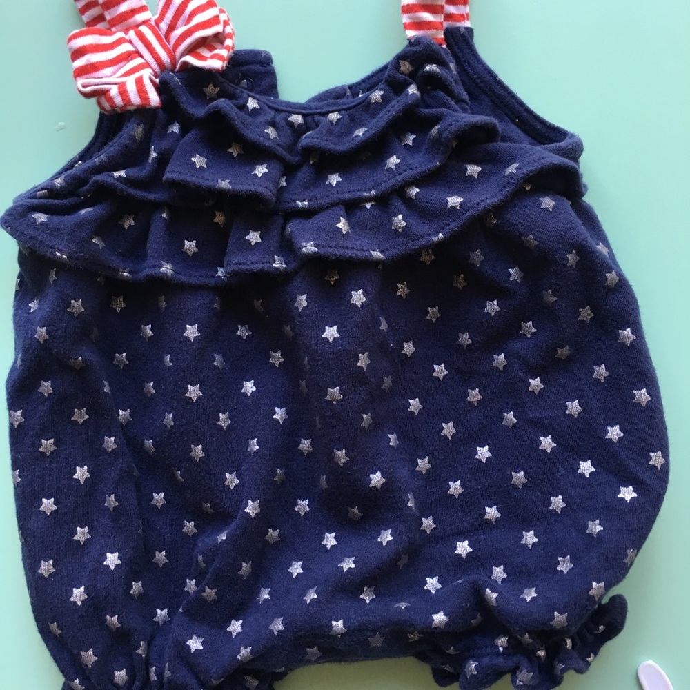 Gymboree Stars and Stripes romper 0-3 mos